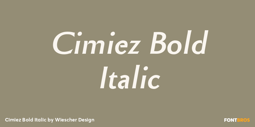 Cimiez Bold Italic Poster