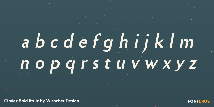 Cimiez Bold Italic Font Poster #1