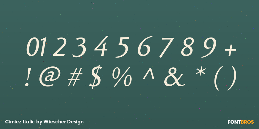 Cimiez Italic Font Poster #1