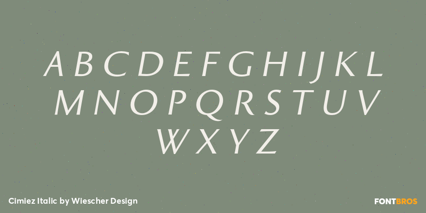 Cimiez Italic Font Poster #1