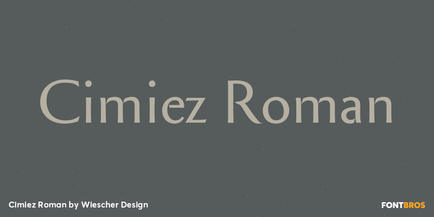 Cimiez Roman Font Poster #1