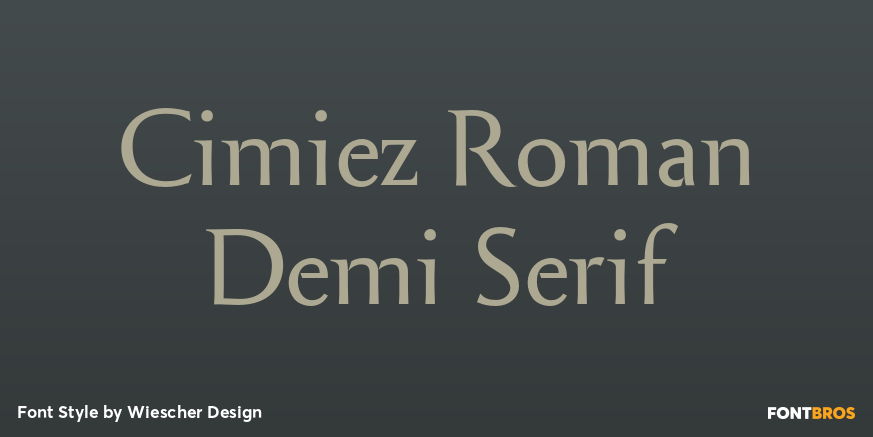 Cimiez Roman Demi Serif Poster