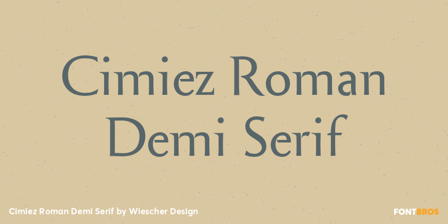 Cimiez Roman Demi Serif Poster