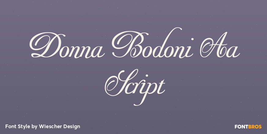 Donna Bodoni Aa Script Poster