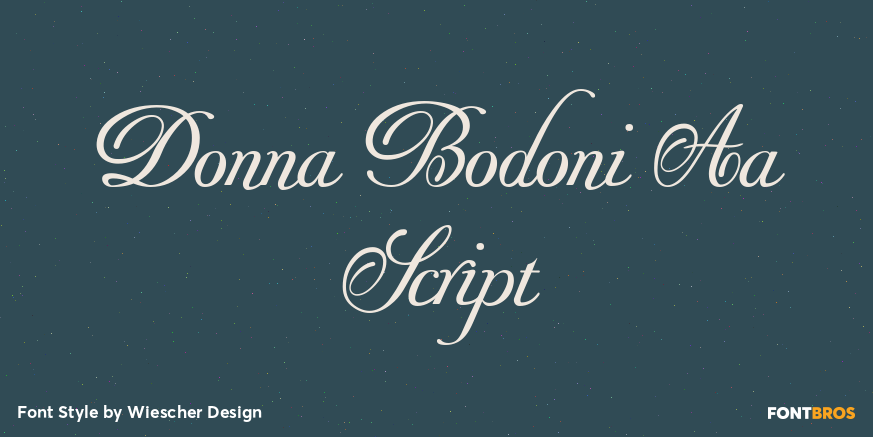 Donna Bodoni Aa Script Poster