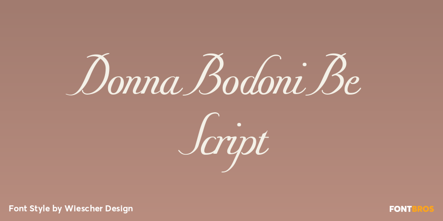 Donna Bodoni Be Script Poster