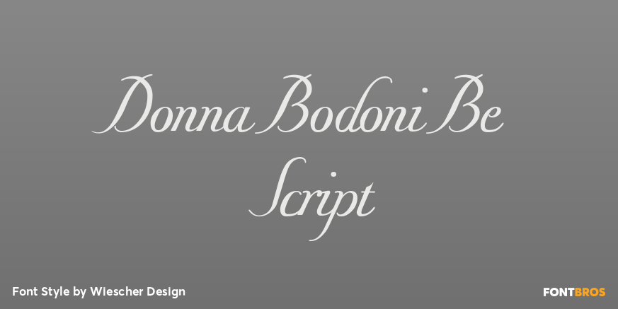 Donna Bodoni Be Script Poster