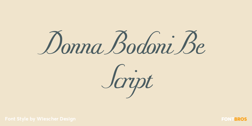 Donna Bodoni Be Script Poster