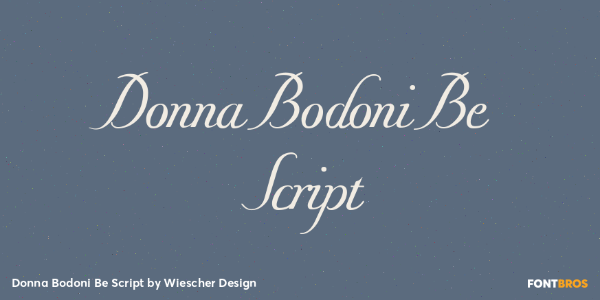 Donna Bodoni Be Script Poster