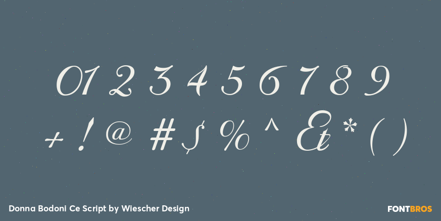 Donna Bodoni Ce Script Font Poster #1