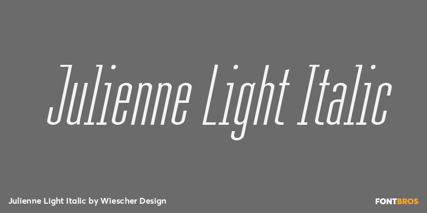 Julienne Light Italic Font Poster #1