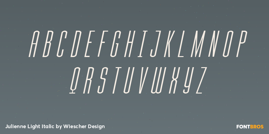 Julienne Light Italic Font Poster #2