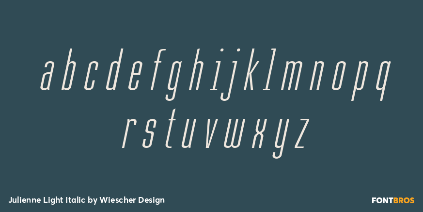 Julienne Light Italic Font Poster #3
