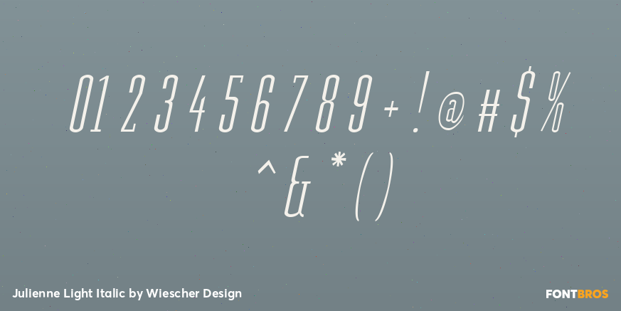 Julienne Light Italic Font Poster #4