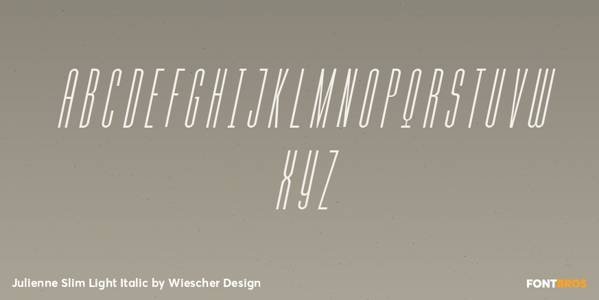 Julienne Slim Light Italic Font Poster #2