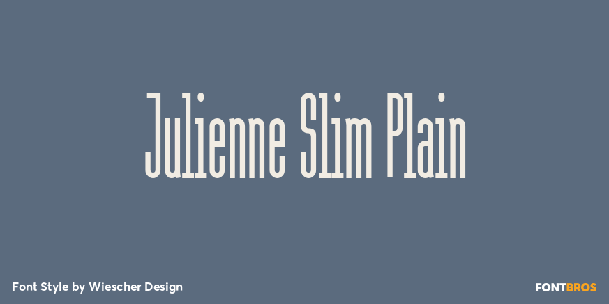 Julienne Slim Plain Font Poster #1