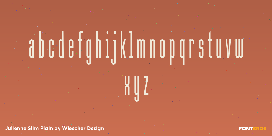 Julienne Slim Plain Font Poster #3