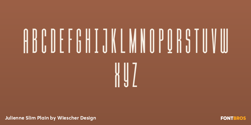 Julienne Slim Plain Font Poster #1