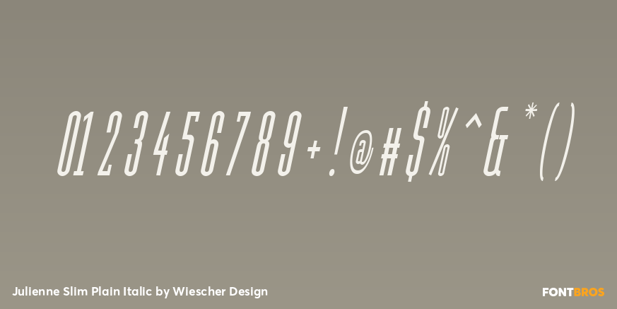 Julienne Slim Plain Italic Font Poster #4