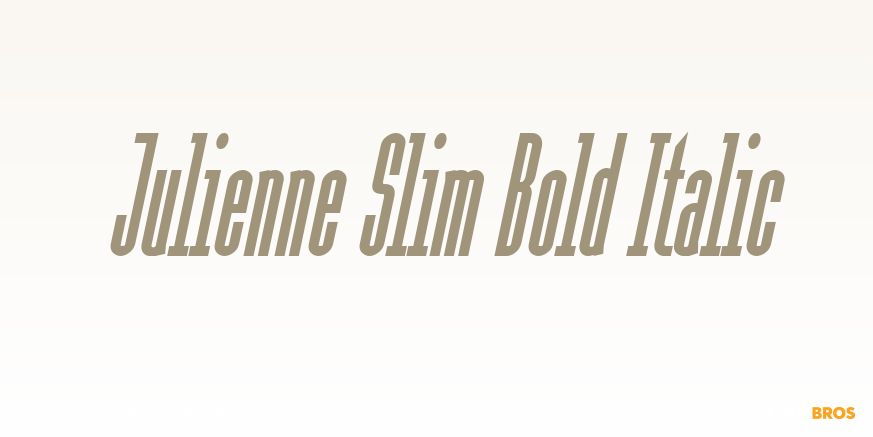 Julienne Slim Bold Italic Font Poster #1