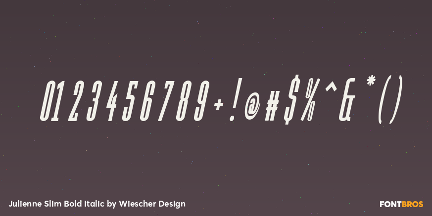 Julienne Slim Bold Italic Font Poster #1