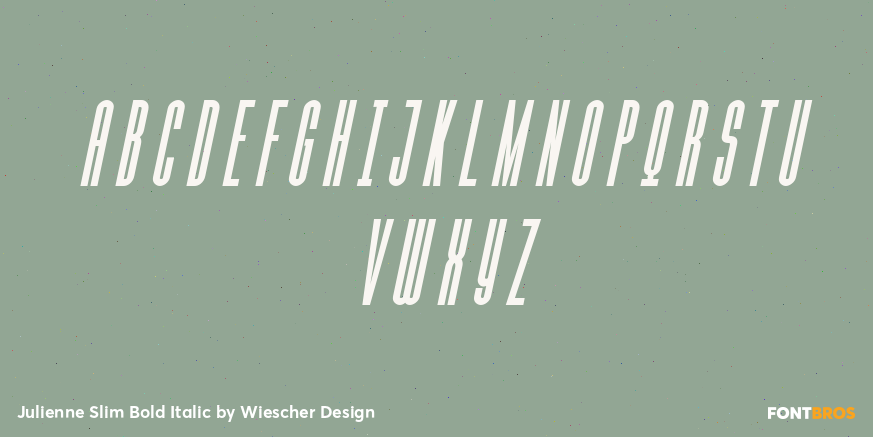 Julienne Slim Bold Italic Font Poster #1