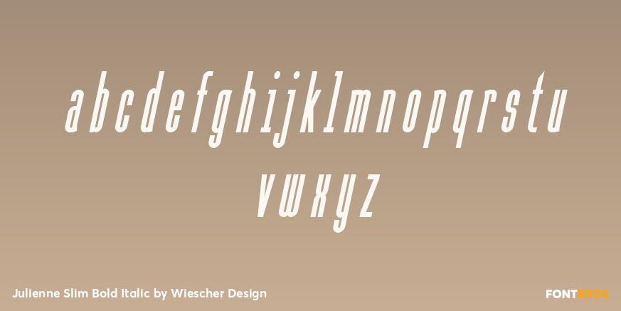 Julienne Slim Bold Italic Font Poster #1