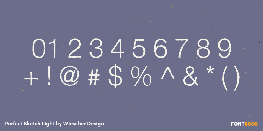 Perfect Sketch Light Font Poster #1