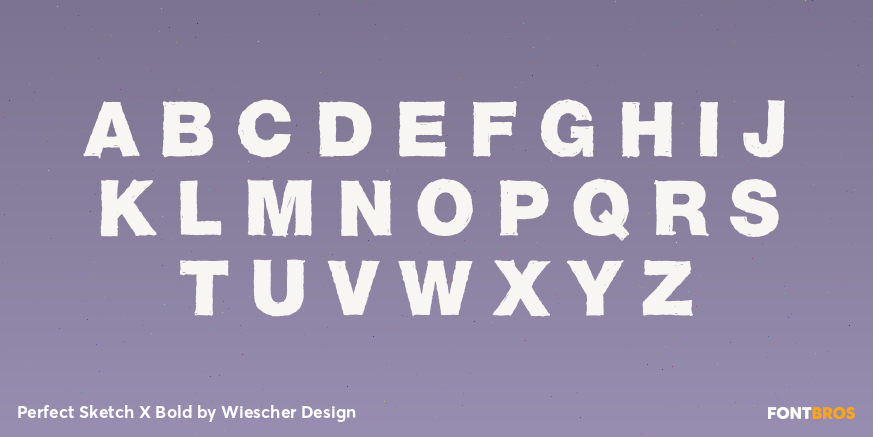 Perfect Sketch X Bold Font Poster #1