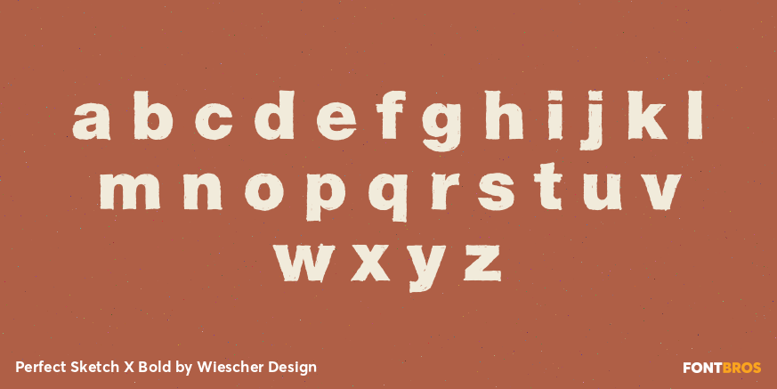 Perfect Sketch X Bold Font Poster #1