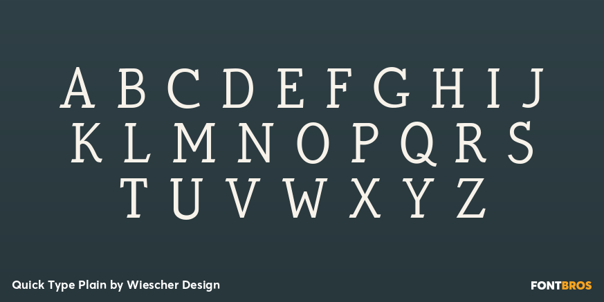 Quick Type Plain Font Poster #2