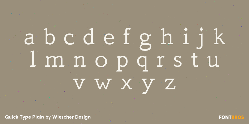 Quick Type Plain Font Poster #3