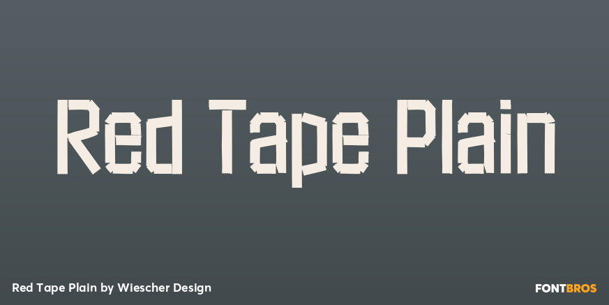 Red Tape Plain Font Poster #1
