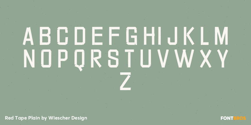 Red Tape Plain Font Poster #2