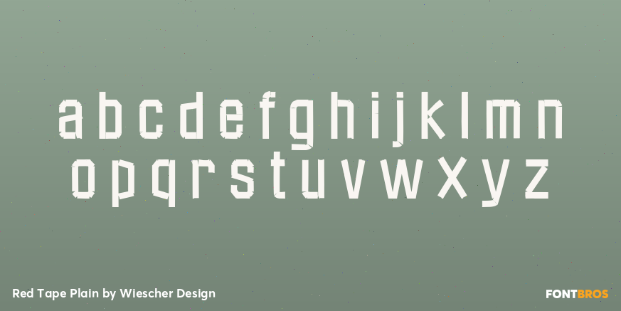 Red Tape Plain Font Poster #3