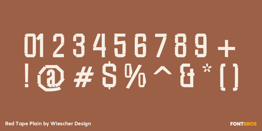 Red Tape Plain Font Poster #4