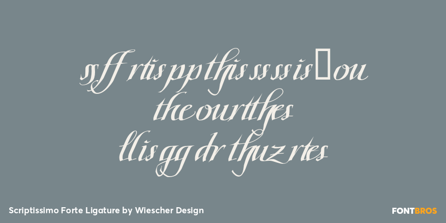 Scriptissimo Forte Ligature Poster