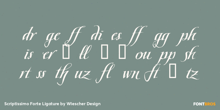 Scriptissimo Forte Ligature Font Poster #3