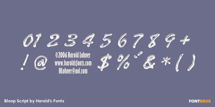 Bloop Script Font Poster #1