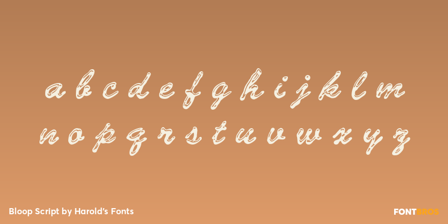 Bloop Script Font Poster #1