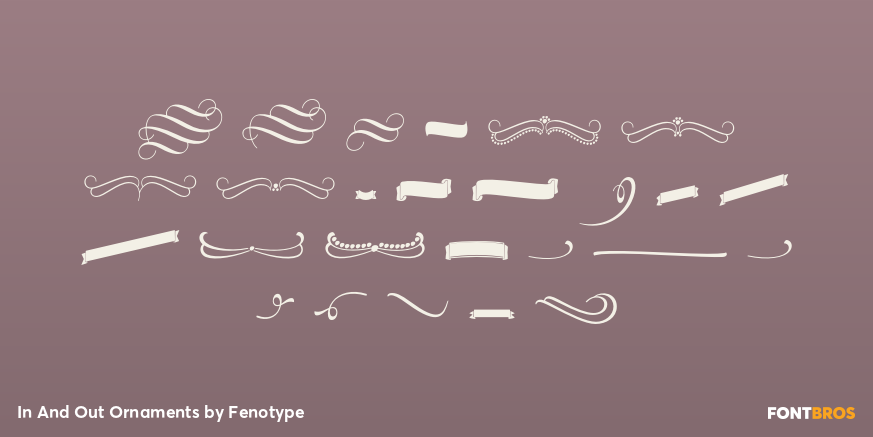 In And Out Ornaments Font Poster #2