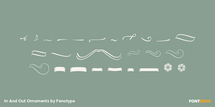 In And Out Ornaments Font Poster #3