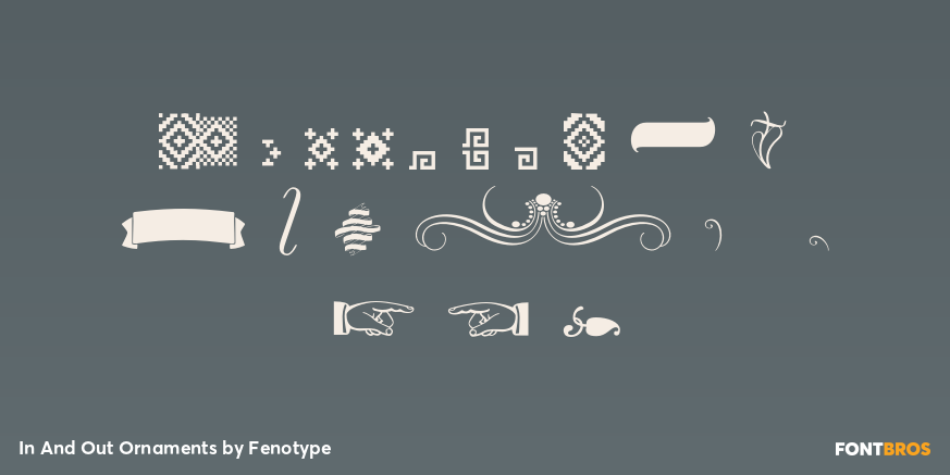 In And Out Ornaments Font Poster #4