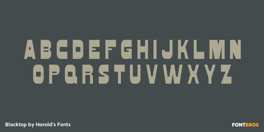 Blacktop Font Poster #2