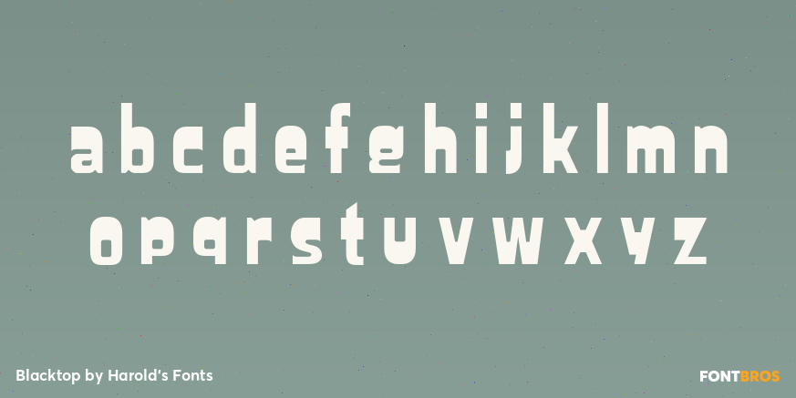 Blacktop Font Poster #3