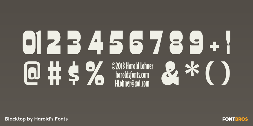 Blacktop Font Poster #4