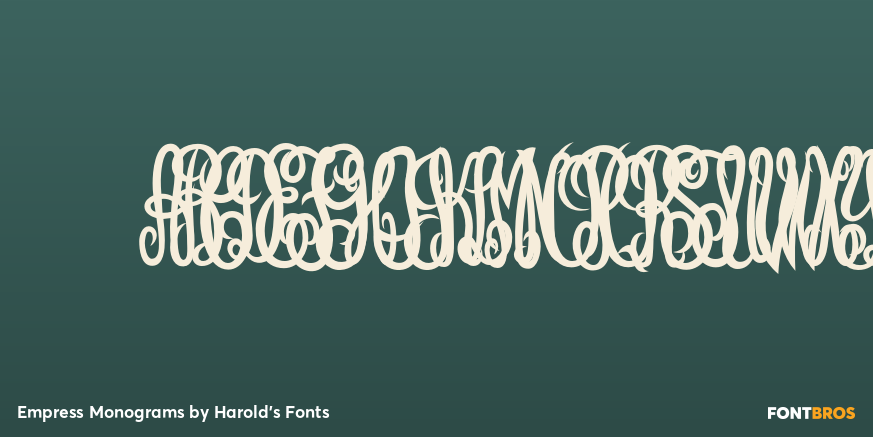 Empress Monograms Font Poster #2
