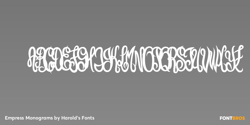 Empress Monograms Font Poster #3