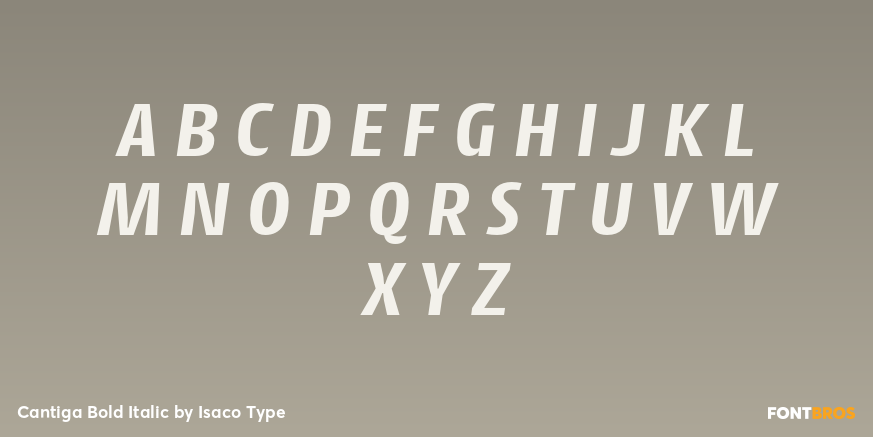 Cantiga Bold Italic Font Poster #2