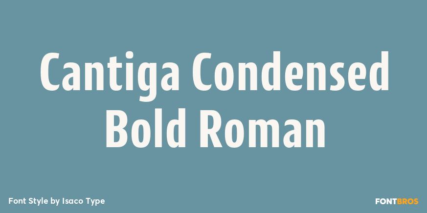 Cantiga Condensed Bold Roman Font Poster #1